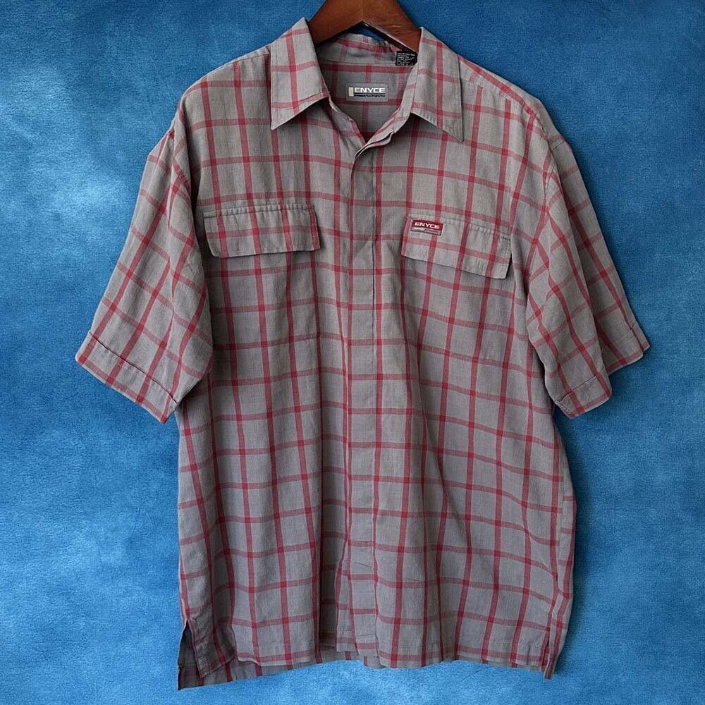 Enyce Short Sleeve Casual Poly-Cotton Shirt, L